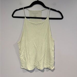 White ribbed‎ American Eagle crop tank top